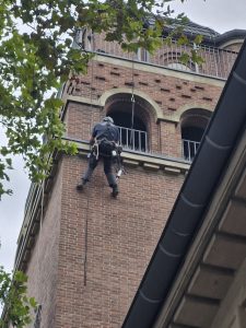 Mehr über den Artikel erfahren Tauben-abwehr im Saalbauturm ab-geschlossen