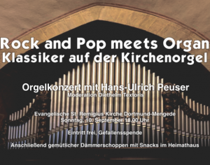 Read more about the article Rock ans Pop meets Organ – Klassiker auf der Kirchenorgel mit Hans-Ulrich Peuser