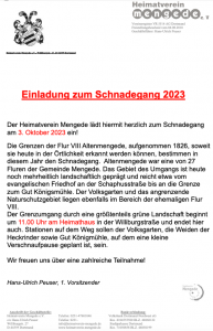 Read more about the article Schnadegang am 3.10.2023